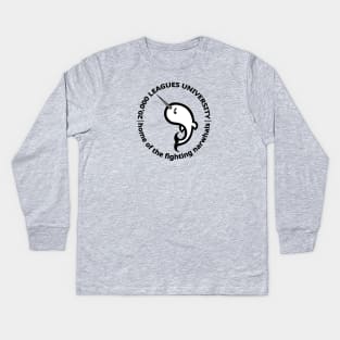 20,000 Leagues University- fighting narwhals Kids Long Sleeve T-Shirt